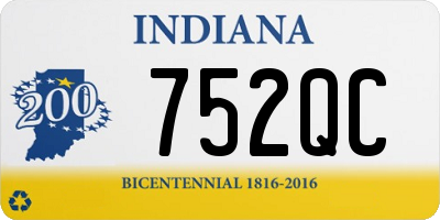 IN license plate 752QC