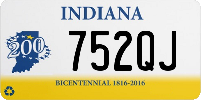 IN license plate 752QJ