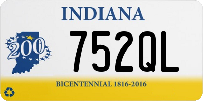 IN license plate 752QL