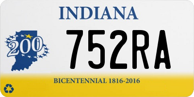 IN license plate 752RA