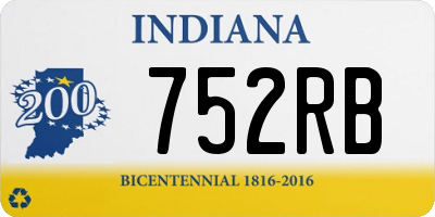 IN license plate 752RB