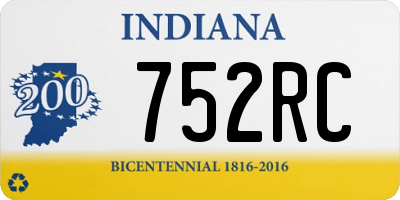 IN license plate 752RC