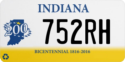 IN license plate 752RH