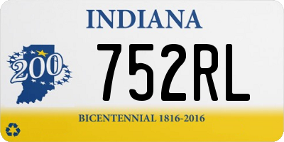 IN license plate 752RL