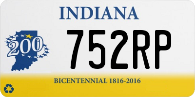 IN license plate 752RP