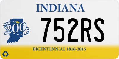 IN license plate 752RS