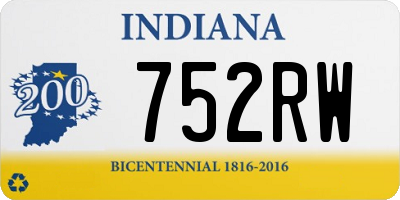 IN license plate 752RW