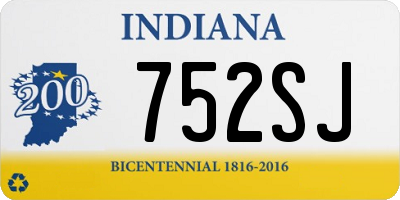 IN license plate 752SJ