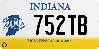 IN license plate 752TB