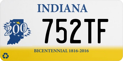 IN license plate 752TF