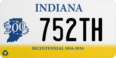 IN license plate 752TH