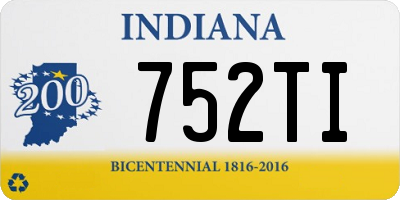 IN license plate 752TI