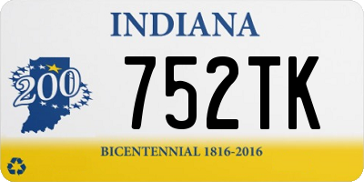 IN license plate 752TK