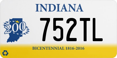 IN license plate 752TL