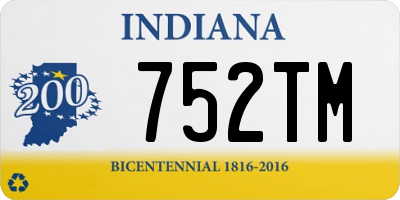 IN license plate 752TM