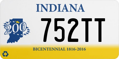 IN license plate 752TT