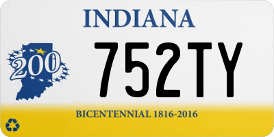 IN license plate 752TY