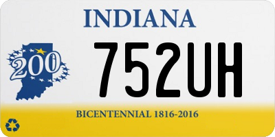 IN license plate 752UH