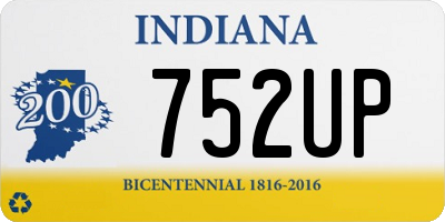 IN license plate 752UP