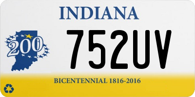 IN license plate 752UV
