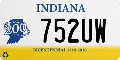IN license plate 752UW