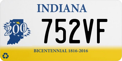 IN license plate 752VF