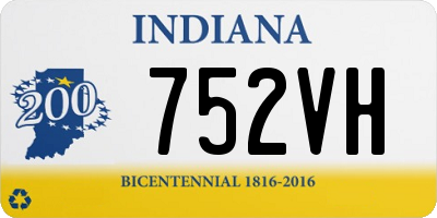 IN license plate 752VH