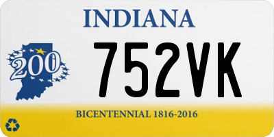 IN license plate 752VK