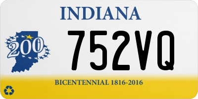 IN license plate 752VQ