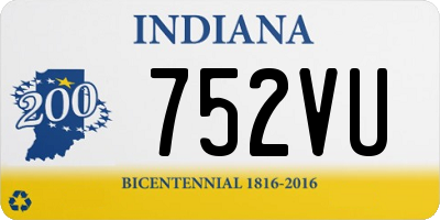 IN license plate 752VU