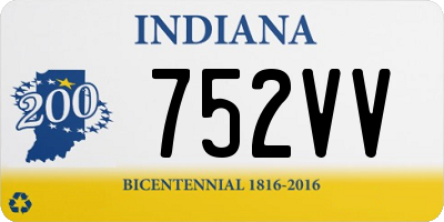 IN license plate 752VV