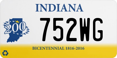 IN license plate 752WG