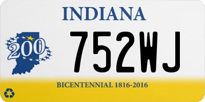 IN license plate 752WJ