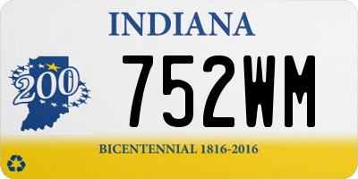 IN license plate 752WM
