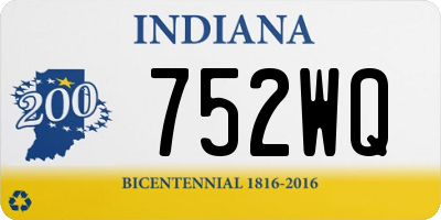 IN license plate 752WQ