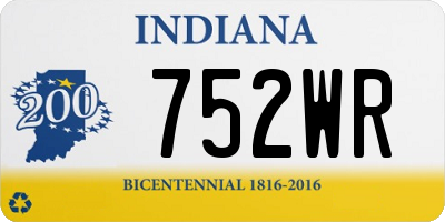 IN license plate 752WR