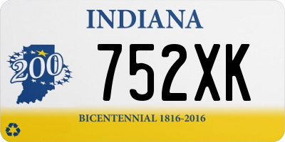 IN license plate 752XK