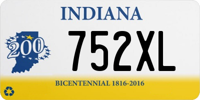 IN license plate 752XL