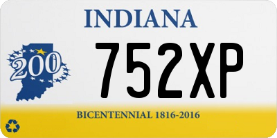 IN license plate 752XP