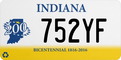 IN license plate 752YF