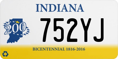 IN license plate 752YJ