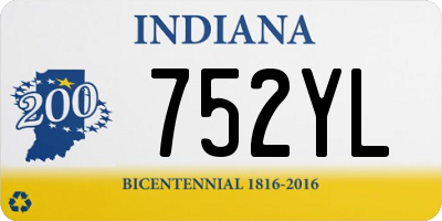 IN license plate 752YL