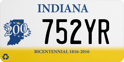 IN license plate 752YR