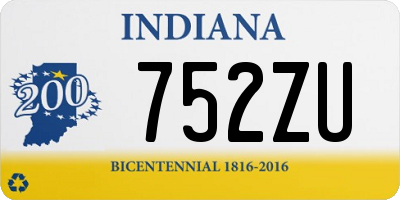 IN license plate 752ZU