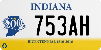 IN license plate 753AH