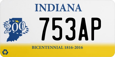 IN license plate 753AP