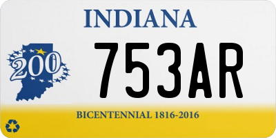 IN license plate 753AR