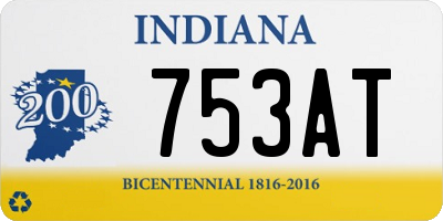 IN license plate 753AT