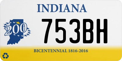 IN license plate 753BH