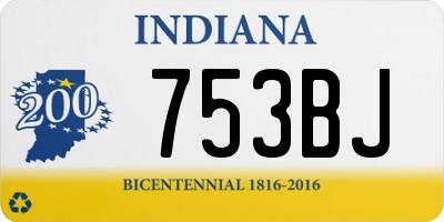 IN license plate 753BJ